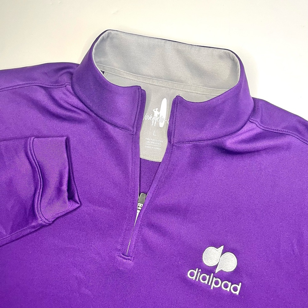 Johnnie-O Performance 1/4 Zip Pullover Purple Stretch Men's Large